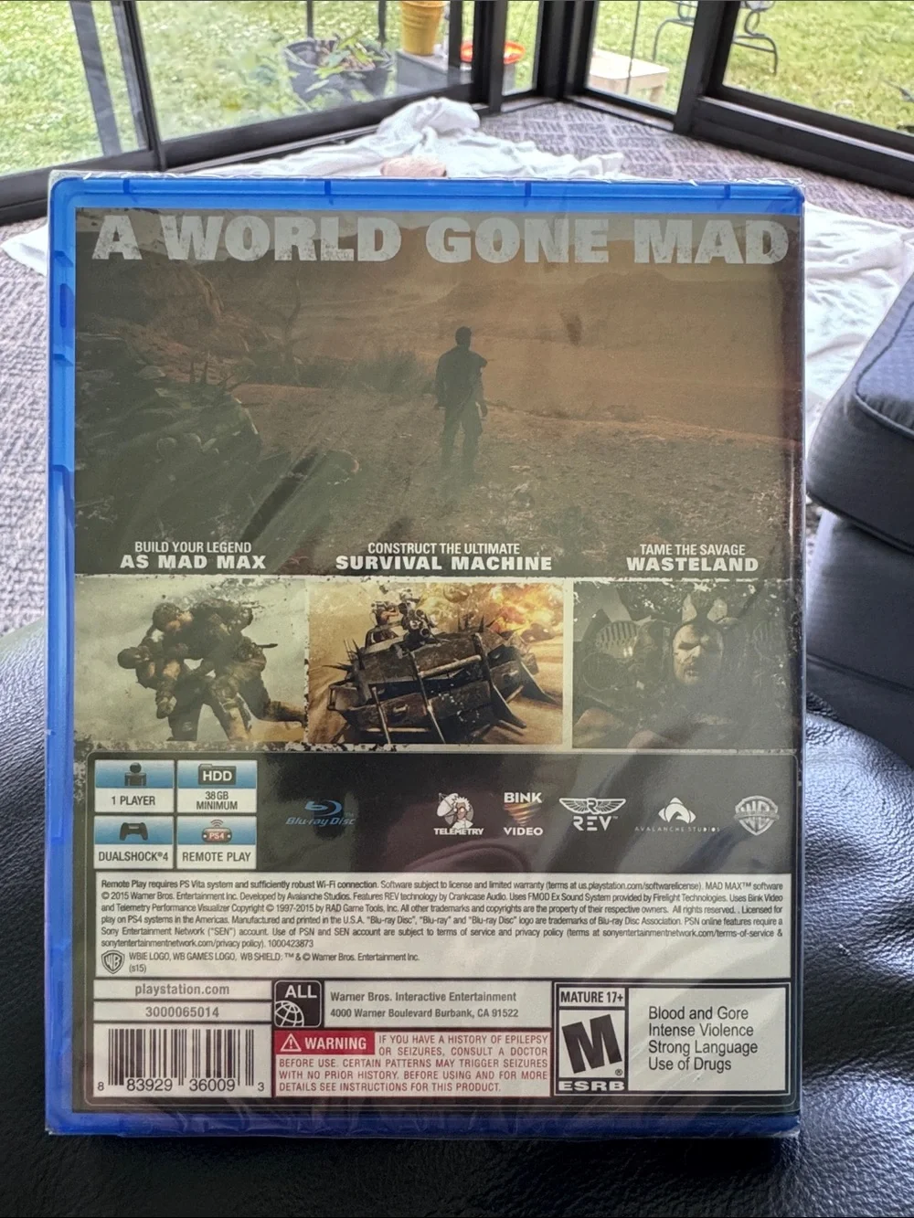 Sony PS4 Mad Max - Blue Case with Full Cover Art - New - Unopened